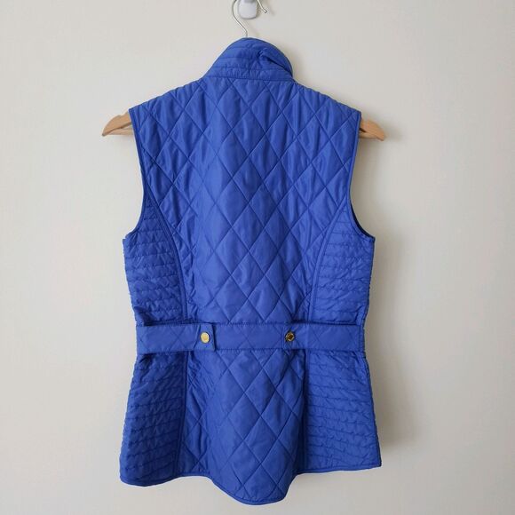 Lilly Pulitzer Womens Blake Quilted Barn Sleeveless Jacket Iris Blue Vest Sz XS - Picture 4 of 8